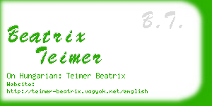 beatrix teimer business card